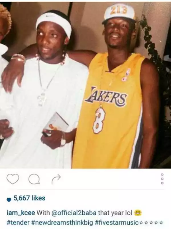 Kcee Shares ThrowBack Photo With 2Face